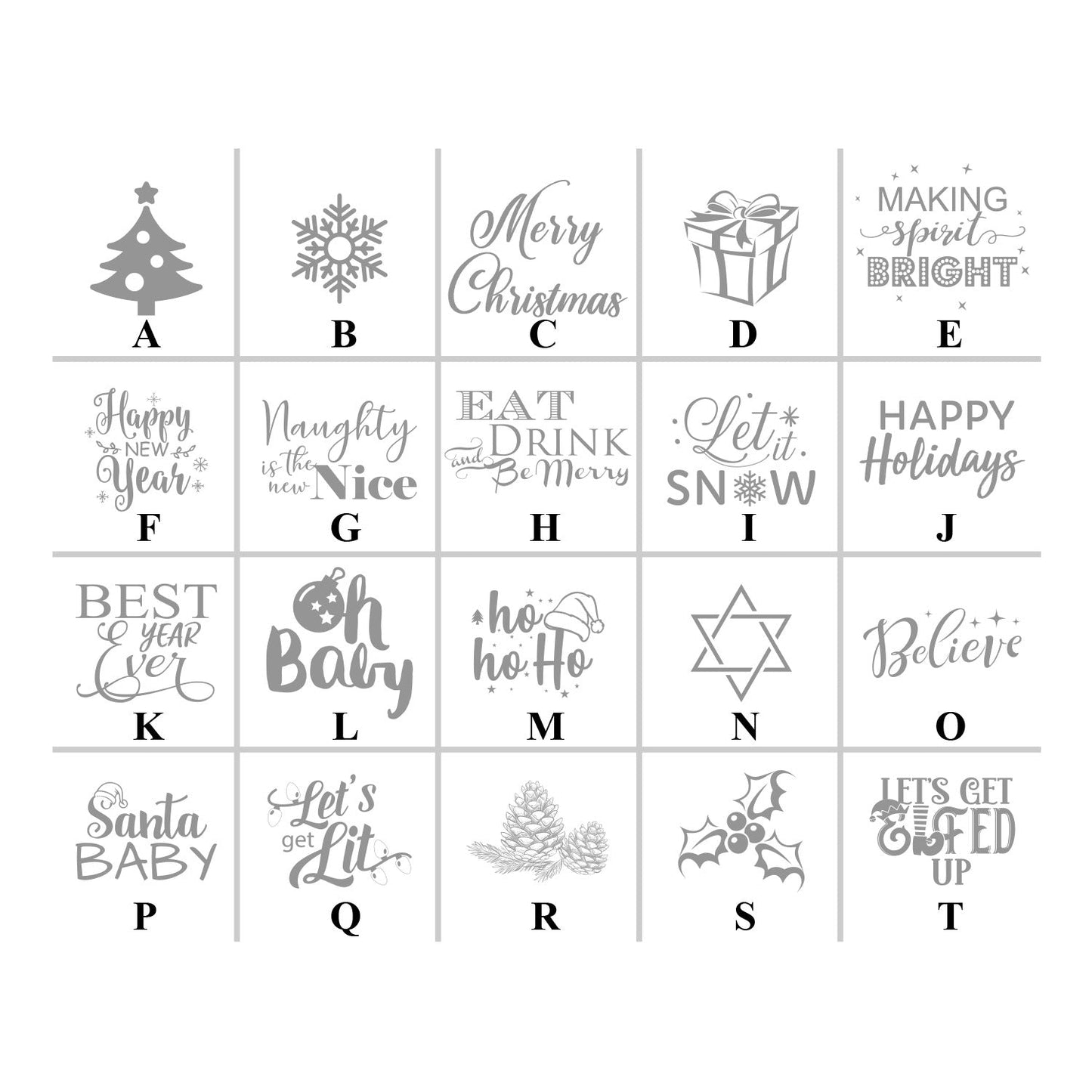 Holiday Personalized Votive Shot Glass (Set of 24)