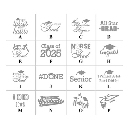 Graduation Personalized Loop Sanitizer Labels (Set of 20)