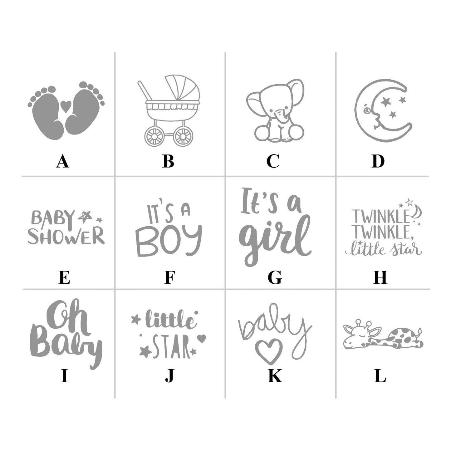 Baby Shower Personalized Kisses & Reese's Candy Labels (Set of 100)