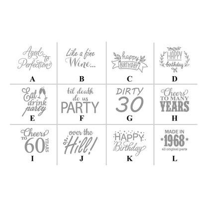 Adult Birthday Personalized Votive Shot Glass (Set of 24)