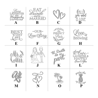 Wedding Personalized Kisses & Reese's Candy Labels (Set of 100)