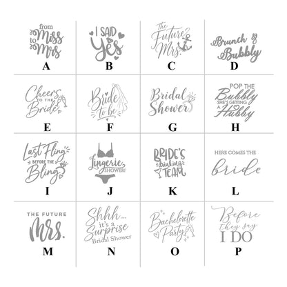 Bridal Shower Personalized Printed Golf Balls