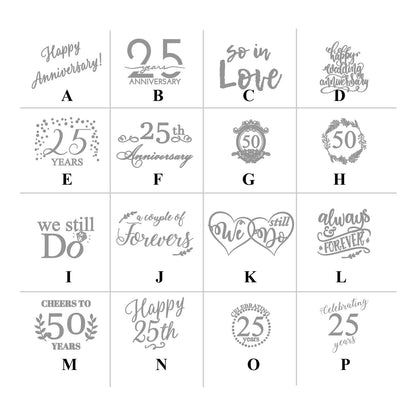 Anniversary Personalized Glass Coaster (Set of 24)