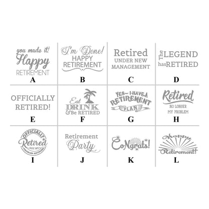 Retirement Personalized Tic Tac Mints (Set of 12)