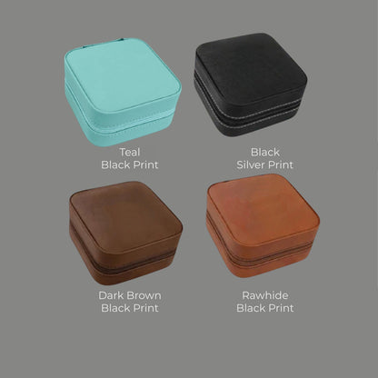 Football Personalized Leather Travel Jewelry Case