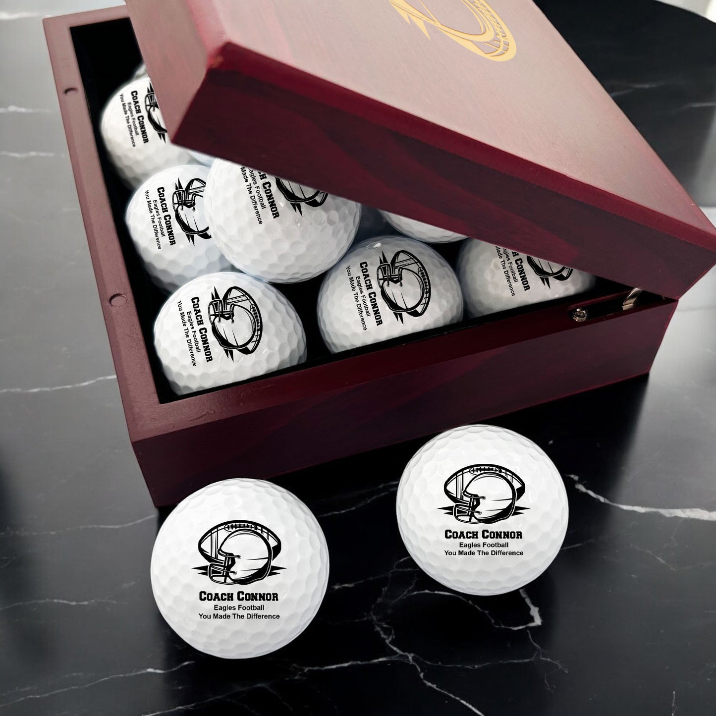Football Personalized Golf Ball Gift Set