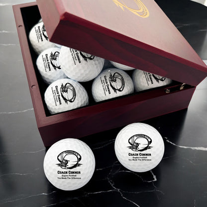 Football Personalized Golf Ball Gift Set