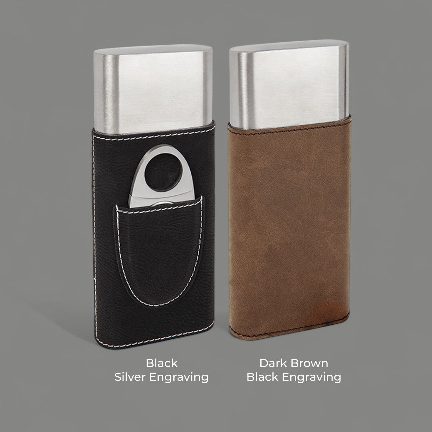 Football Personalized Travel Cigar Case with Cutter Set