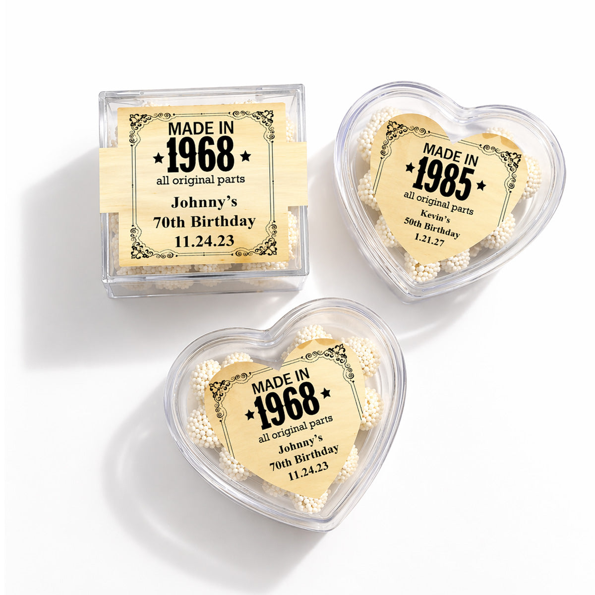 Made in Original Parts Personalized Favor Box (Set of 10)