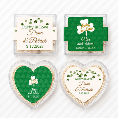 Lucky in Love Irish Personalized Favor Box (Set of 10)