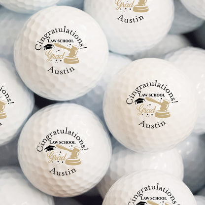 Lawyer Personalized Printed Golf Balls - Graduate