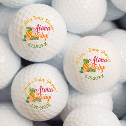 Aloha Baby Personalized Printed Golf Balls
