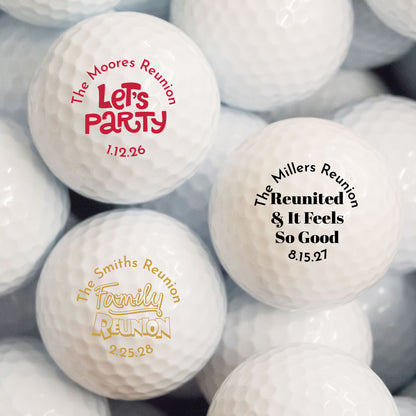 Family Reunion Personalized Printed Golf Balls