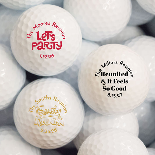 Family Reunion Personalized Printed Golf Balls