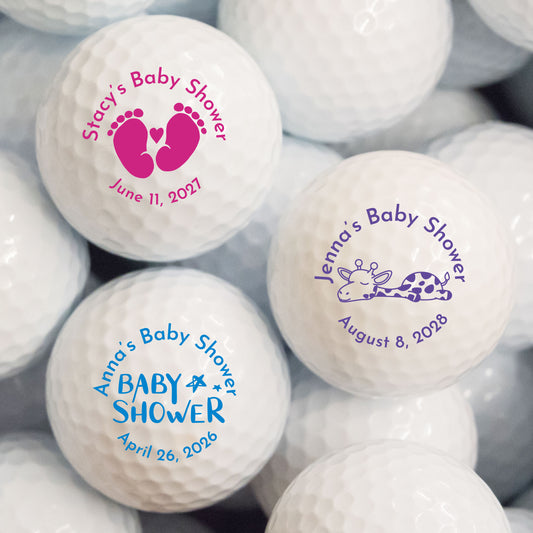 Baby Shower Personalized Printed Golf Balls