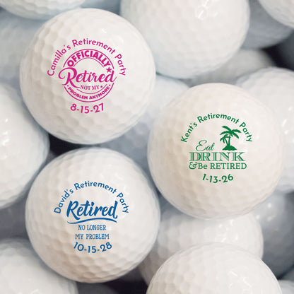 Retirement Personalized Printed Golf Balls