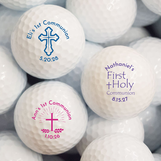 First Holy Communion Personalized Printed Golf Balls