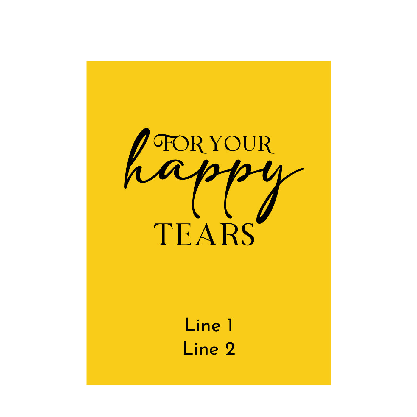 For Your Happy Tears Personalized Tissues - SET OF 15