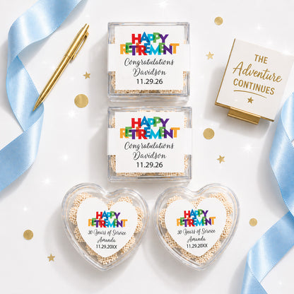 Happy Retirement Personalized Favor Box (Set of 10)