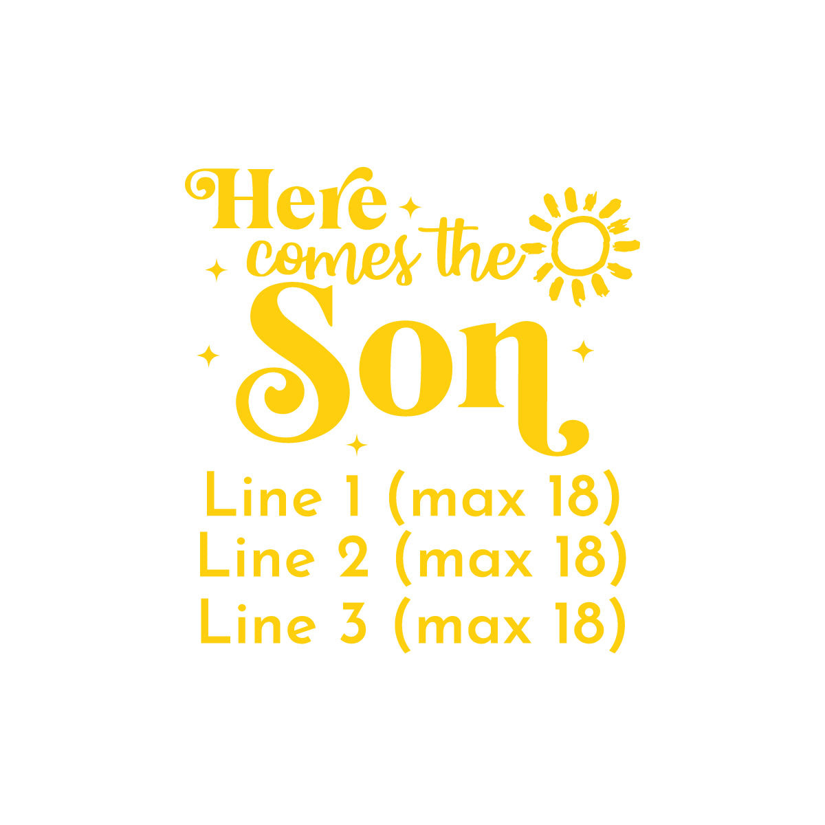 Here Comes The Son Personalized  Shot Glass (Set of 24)