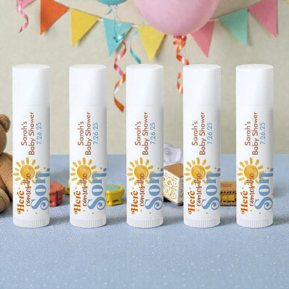 Here Comes The Son Personalized Lip Balm Favors (Set of 12)