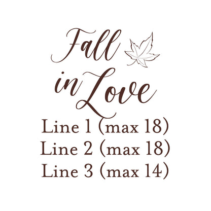 Fall In Love Personalized Glass Coaster (Set of 24)