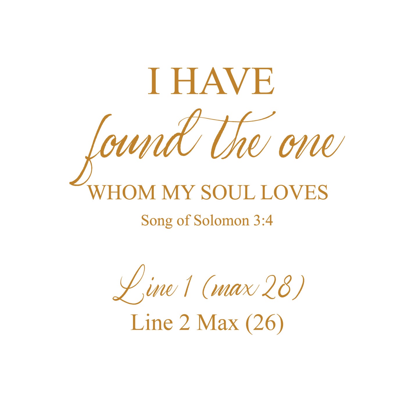 I Have Found The One Whom My Soul Loves Personalized Wedding Aisle Runner