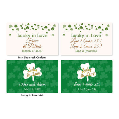 Lucky in Love Irish Personalized Honey Favors (Set of 12)