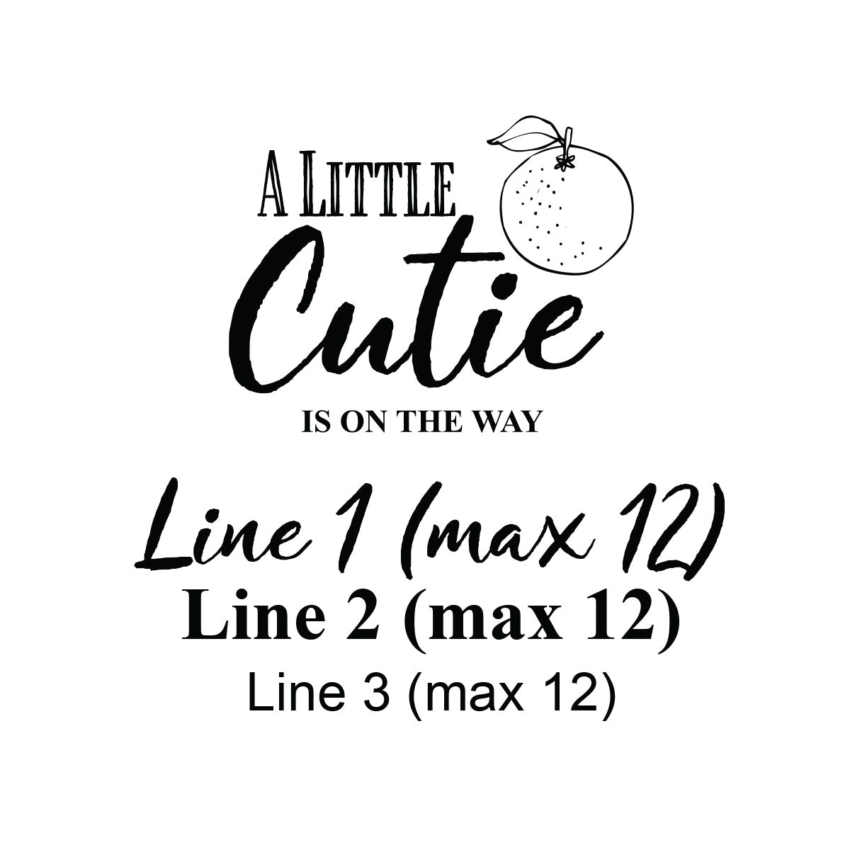 A little Cutie is on the Way Personalized Wine Glass (Set of 24)