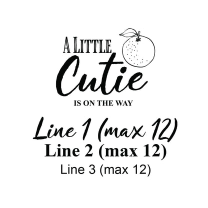 A little Cutie is on the Way Personalized Wine Glass (Set of 24)