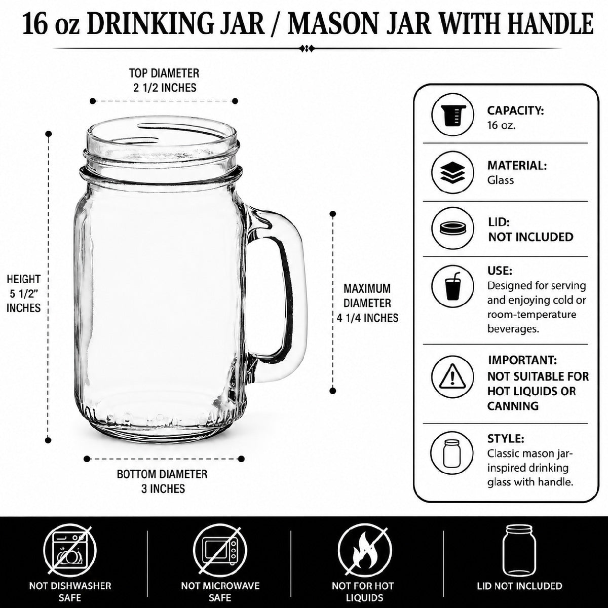 Engraved Mr. & Mrs. 16 oz Mason Mugs : Personalized Wedding Toasting Glasses (Set of 2)