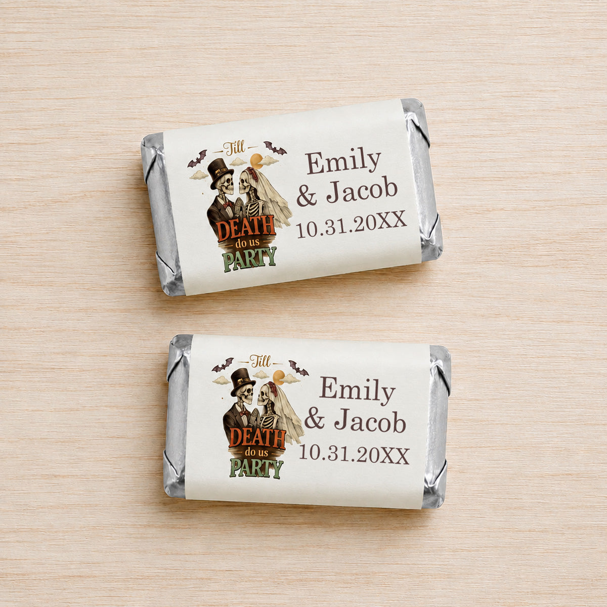 Till Death Do Us Party Personalized Chocolate Hershey's Miniatures (Set of 40)