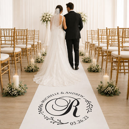 Monogram Personalized Wedding Aisle Runner
