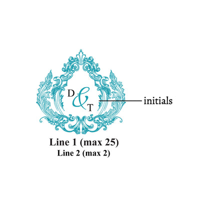 Ornate Initial Personalized Wedding Aisle Runner