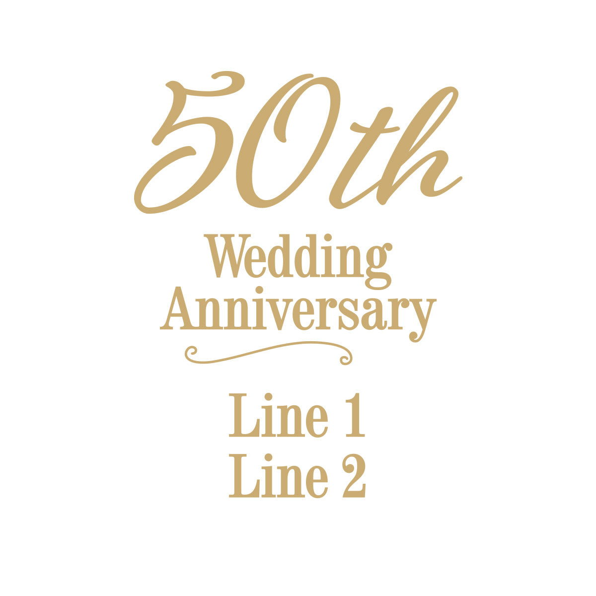 50th Anniversary Personalized Glass Coaster (Set of 24)