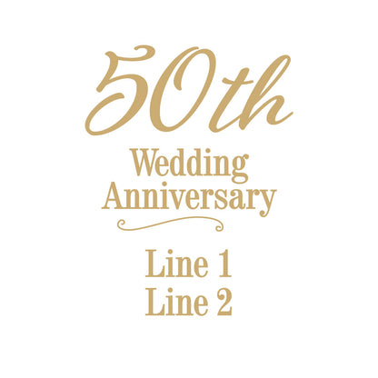 50th Anniversary Personalized Gold Credit Card Bottle Opener (Set of 24)