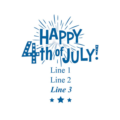 Fourth of July Personalized Gold Credit Card Bottle Opener (Set of 24)