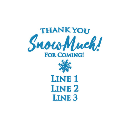 Thank You Snow-Much! Personalized Champagne Glass (Set of 24)