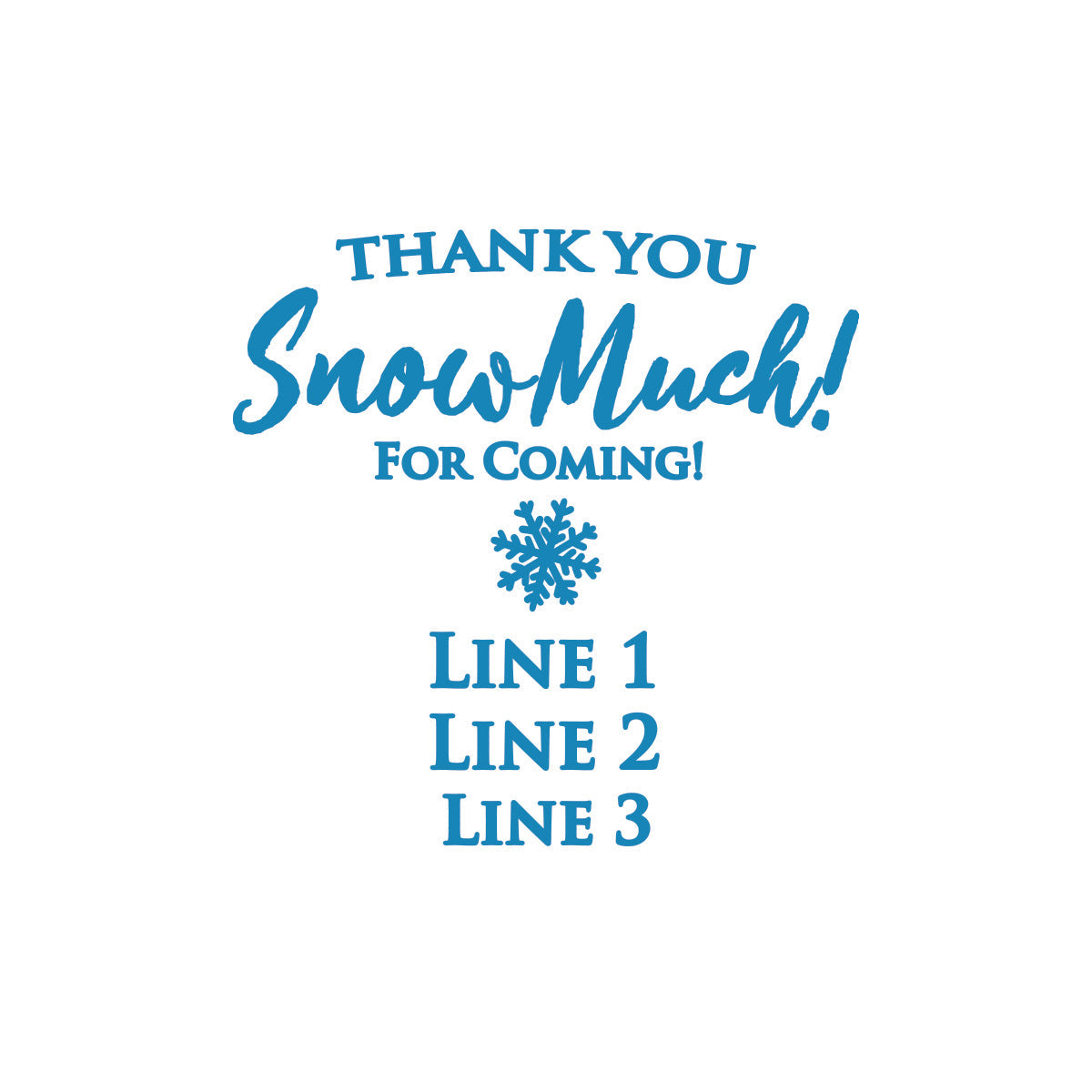 Thank You Snow-Much! Personalized Gold Credit Card Bottle Opener (Set of 24)