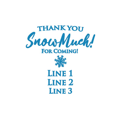 Thank You Snow-Much! Personalized Gold Credit Card Bottle Opener (Set of 24)