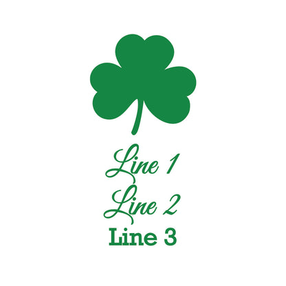 Irish Shamrock Personalized Silver Credit Card Bottle Opener (Set of 24)