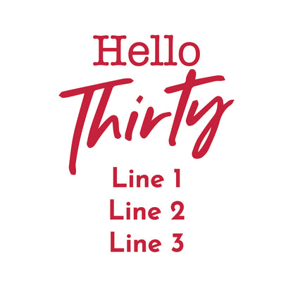 30th Birthday Personalized Mason Glass Mug (Set of 18)