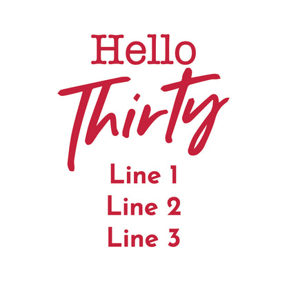 30th Birthday Personalized Votive Shot Glass (Set of 24)