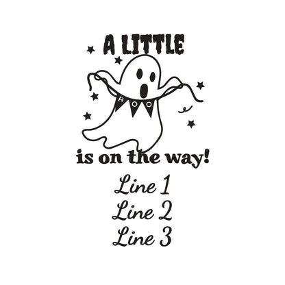 A Little Boo Is On The Way Personalized Whiskey Rocks Glass (Set of 24)