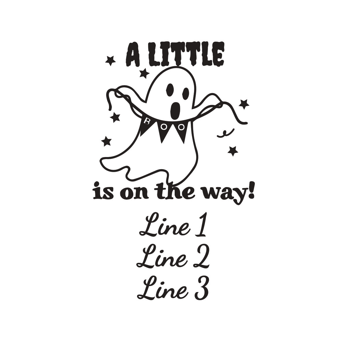 A Little Boo Is On The Way Personalized Glass Coaster (Set of 24)