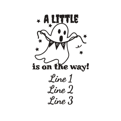 A Little Boo Is On The Way Personalized Champagne Glass (Set of 24)