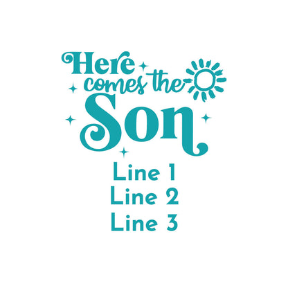 Here Comes The Son Personalized Glass Coaster (Set of 24)