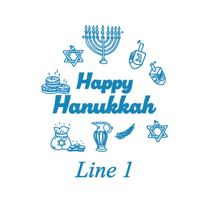 Happy Hanukkah Personalized Votive Shot Glass (Set of 24)