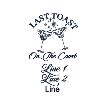 Last Toast On The Coast Personalized Votive Shot Glass (Set of 24)