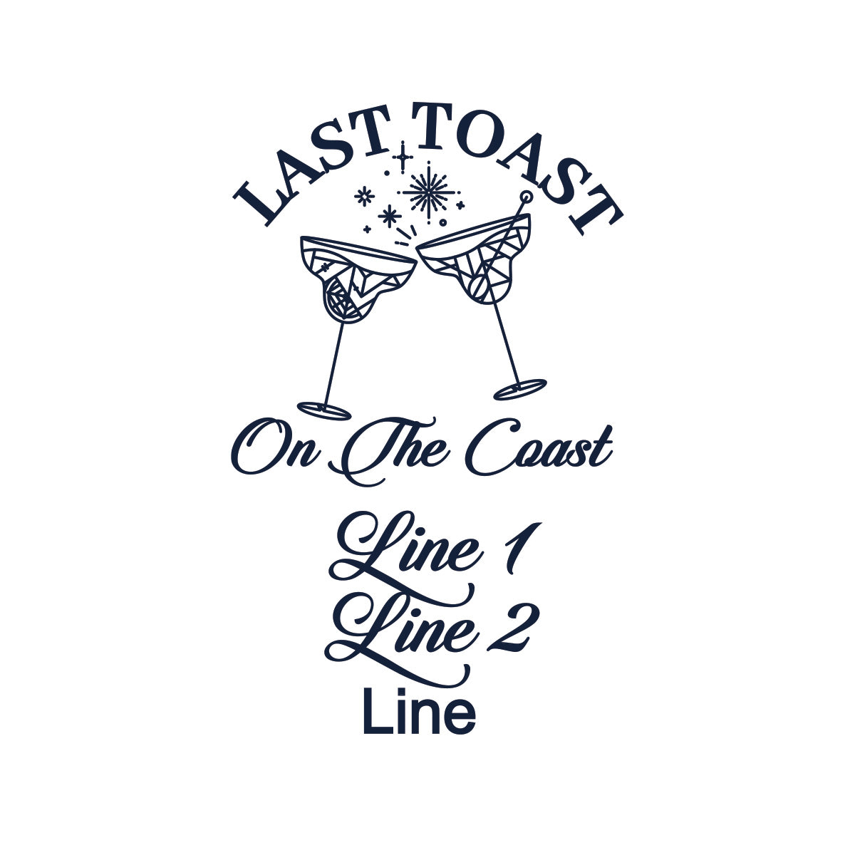 Last Toast On The Coast Personalized Silver Credit Card Bottle Opener (Set of 24)